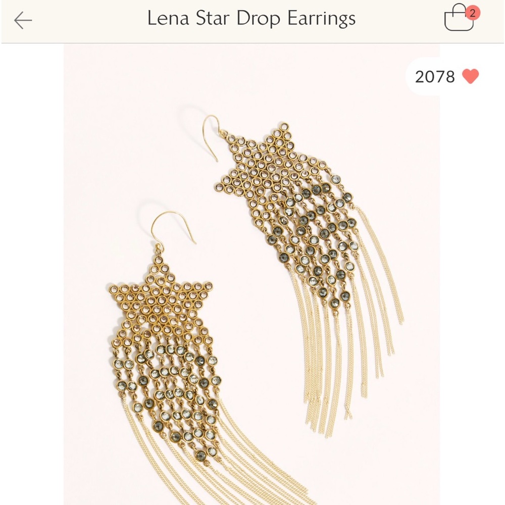 ISO: Free People Lena Star Drop Earrings